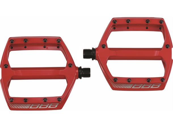 BBB CoolRide BPD-36 Platformpedal Rød Alu, 103x90mm, 10-pins, 440gr 